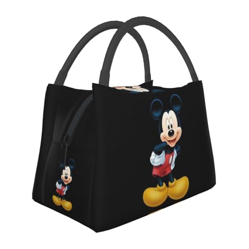 ミッキーマウス 手提 ランチバッグ 軽量 断熱 食品収納 保温バッグ 保冷バッグ 男女兼用