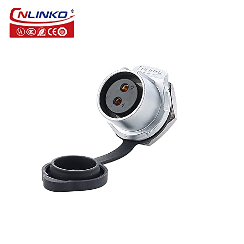 CNLINKO LP-20 Industrial Waterproof Connector IP68 Circular Connector Quick Plugging Aviation Connector Anti-Interference Shell Fast Release Connector M20 2-12 Pin Threaded Socket (2 Pin) - Image 4