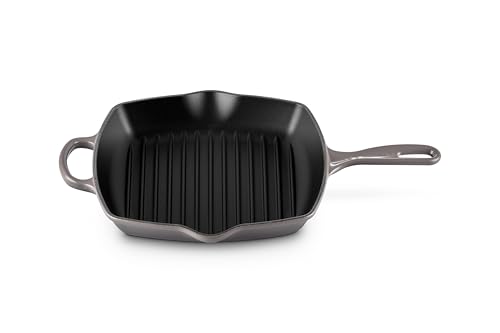 Comparison: Best Le Creuset Cast Iron Grill Pan 4 Le Creuset Enameled Cast Iron Signature Square Skillet Grill, 10.25", Oyster