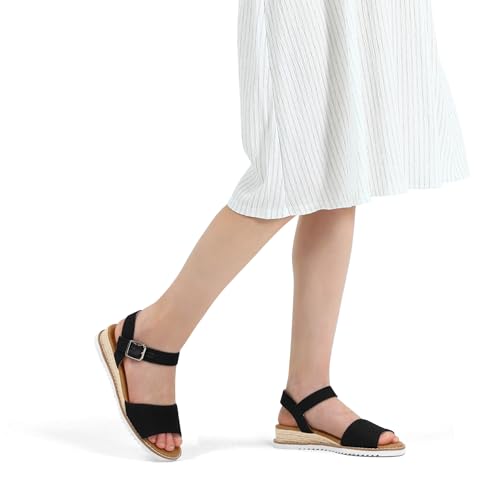 mysoft Women's Comfortable Wedge Sandals Casual Espadrilles Ankle Strap Open Toe Walking Summer Shoes2