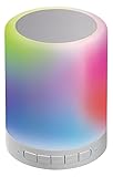 🔊 Der weiße Bluetoothlautsprecher überzeugt durch seinen Klang und Stimmungslicht. Der SD-Slot ermöglicht Musikhören auch ohne Handy.