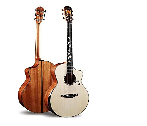 YYYSHOPP Guitare Acoustique en Bois Massif Dadamu, Touche de 41 Pouces, Guitare Magnifiquement motrice à Motifs Guitare… - Les Beatles, Paul McCartney, John Lennon, RIngo Starr, George Harrison YYYSHOPP Guitare Acoustique en Bois Massif Dadamu, Touche de 41 Pouces, Guitare Magnifiquement motrice à Motifs Guitare…