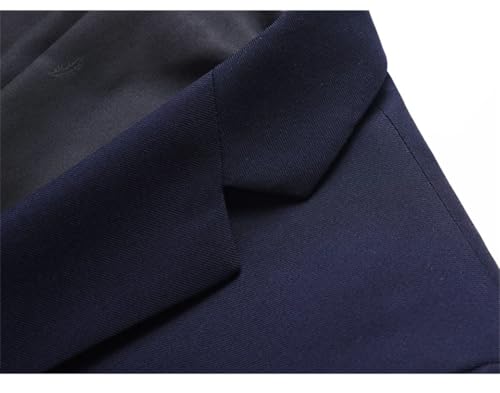 Mens Solid Color Business Suit Jacket Two Button Slim Fit Blazer Prom Wedding Dress Coat3
