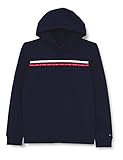  Tommy Hilfiger Jungen Tommy Tape Hoodie Kapuzenpullover, Twilight Navy, 176 cm