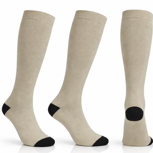 Image of Diamond Star 6 Pairs Compression Socks for Men & Women, Knee High Socks