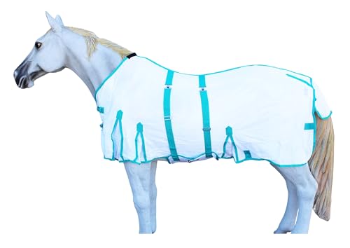 Image of Challenger Horse Mesh Light Weight Summer Fly Sheet Spring Airflow White 73403B