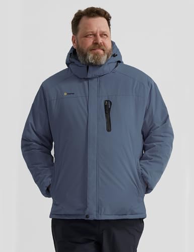 GEMYSE Men's Ski Snow Jacket Warm Winter Waterproof Coat Snowboard Rain Jacket Hooded Windproof Windbreaker