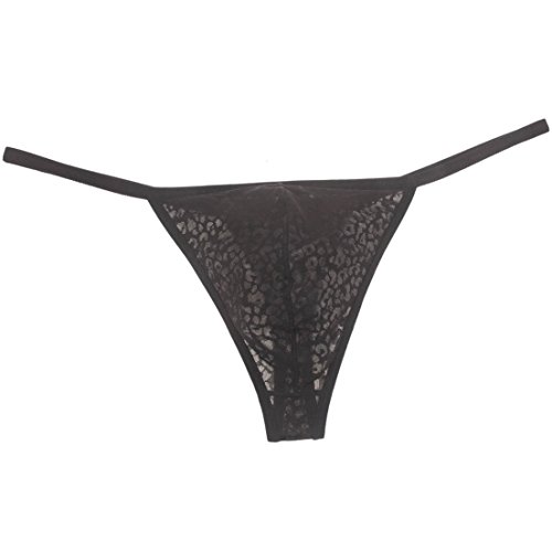 OROCOJUCO Men's Enlarge Pouch Jacquard Thong String Underwear Micro Bikini Mini T-Back3