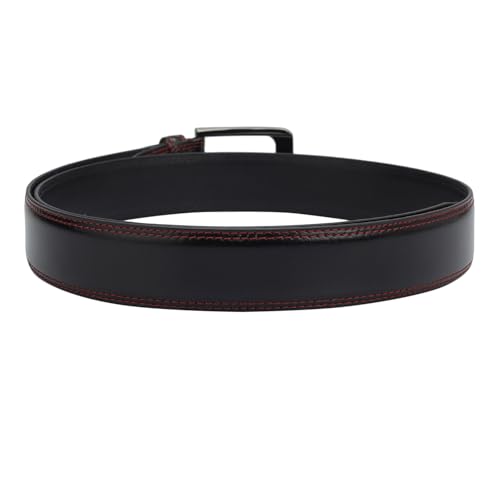 Image of Da Milano Non Reversible Leather Belt for Men - Black