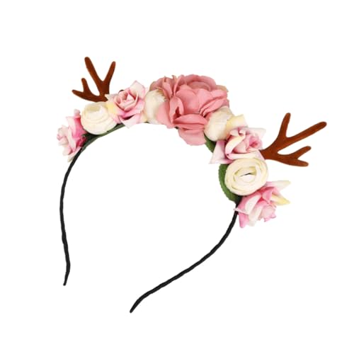 Bandeau cerf de Noël anti-serrement accessoire cheveux élastique confortable fille garçon