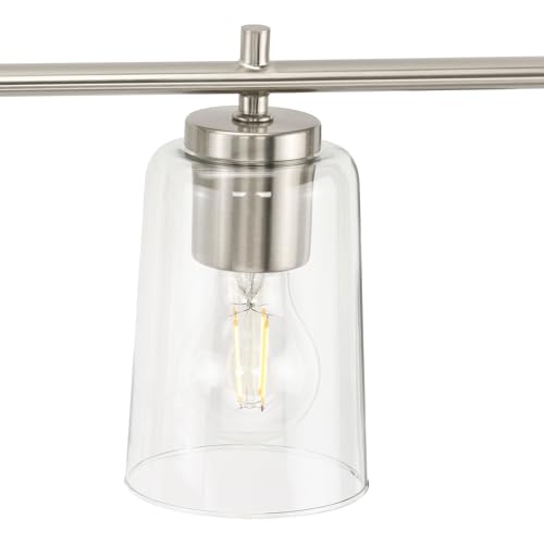 Progress Lighting Adley Collection 6-Light Clear Glass New Traditional Bath Vanity Light, Brushed Nickel, 48-1/2 in. by Progress Lighting - Image 7