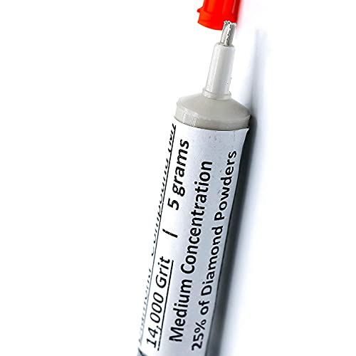 TechDiamondTools Diamond Polishing Compound Polishing Paste 14,000 Grit 0-1 Microns for Marble Glass Metal Rock Jewelry Resin Silver Chrome Gemstone with Medium Concentration Diamond Powder USA Made
