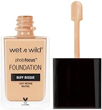 wet n wild Photo Focus Matte Liquid Foundation Buff Bisque, Vegan & Cruelty-Free