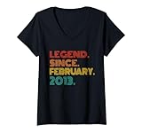 Photo Gallery donna legend since february 2013 birthday 2013 men women vintage maglietta con collo a v Photo Gallery donna legend since february 2013 birthday 2013 men women vintage maglietta con collo a v