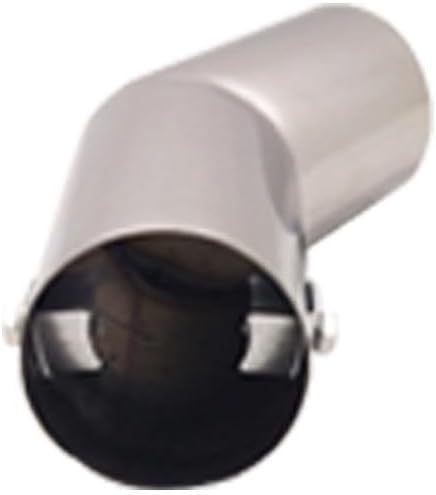 Miniatura 3 de Unifizz Tubo de escape de coche de entrada de 2.402 in curvó el silenciador de escape de cromo extremo de la punta del tubo de cola