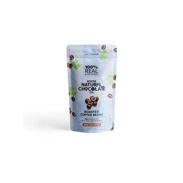 Noosa Natural Chocolate Co. Roasted Coffee Beans Coated in Premium Milk Chocolate 100 g