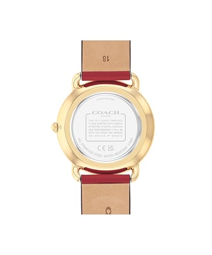 Coach Elliot Women's 2H Quartz Watch - Calfskin Leather Strap - Sparkling Crystal Accents - Premium Fashion, Everyday Wear - Gift for Her - 36mm3
