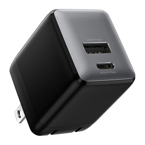 wegear USB C Charger Block, 30W USB C Charger Fast Charging, Dual-Port Compact USB Charger Block with Foldable Plug, Compatible with 16/16 Pro/15/15 Plus/15 Pro/15 Pro Max/14/13/12/11