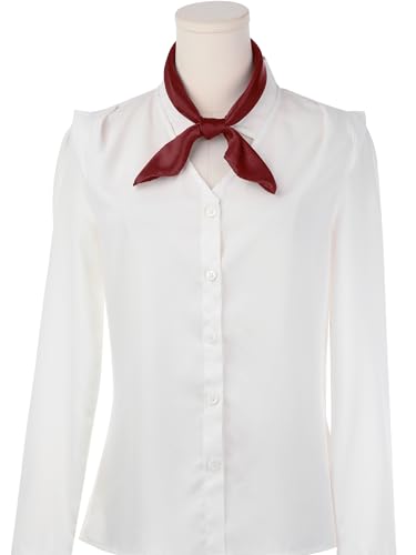 Women Solid Satin Scarves, 20"x20" Small Square Silky Kerchief Neck Scarf Neckerchief2