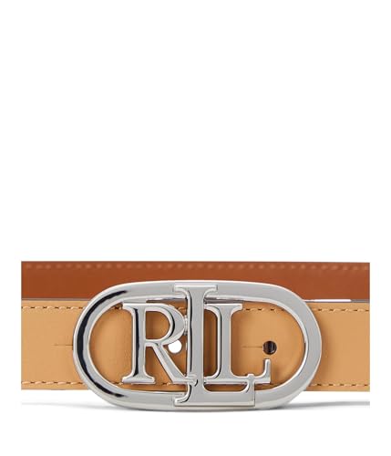 Lauren Ralph Lauren Women's Oval-Logo Reversible Leather Skinny Belt3