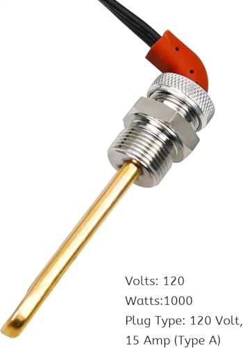 120V 1000W Engine Block Heater Fit for Ford Lincoln John Deere Mercury Navistar International, 27mm Thread Engine Immersion Heater with Power Cord - Image 6