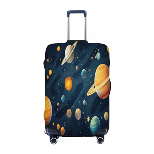 Solar Planet Universe Stretchable Luggage Covers for Suitcase TSA Approved, Dust Proof and Scratch Resistant Travel Luggage Protector for Carry On (18-21 in)