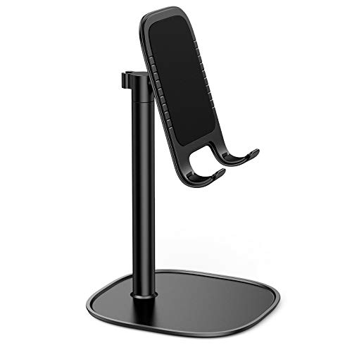 Giftorld Support de téléphone portable à angle réglable pour appels, vidéos et vidéos Compatible avec iPhone 12 11 Pro Max XR XS 8 7 SE iPad Mini Tablette Samsung S20 S10 A21s A71 Huawei - Noir Cover