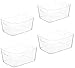 Price comparison product image Grace Store 4PCS Storage Organisers Clear Plastic Bathroom Organiser Versatile Kitchen Organiser Tray for Desk, Makeup , Kitchen Pantry Cabinet