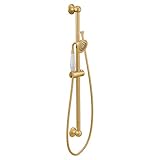 Moen S12107EPBG Weymouth Traditional Eco-Performance Handshower Handheld Shower with 30-Inch Slide Bar and 69-Inch Metal Hose, Brushed Gold