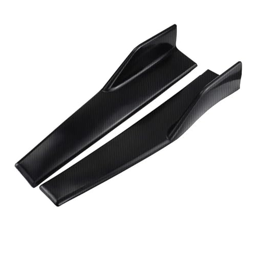 Faldones laterales universales de coche de 45cm en acabado fibra de carbono antiarañazos