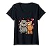 Mujer Wombat Con Peluche Y Corazones Camiseta Cuello V