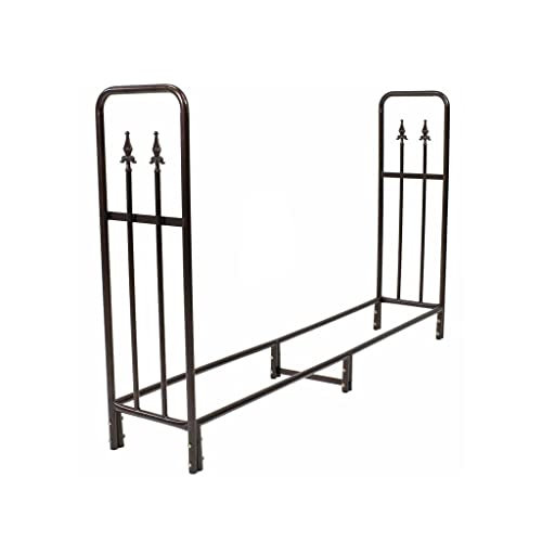 GLETSF Estante para Leña De Hierro Negro para Chimenea Doméstica, Organizador De Estantes De Madera Simple Y Resistente