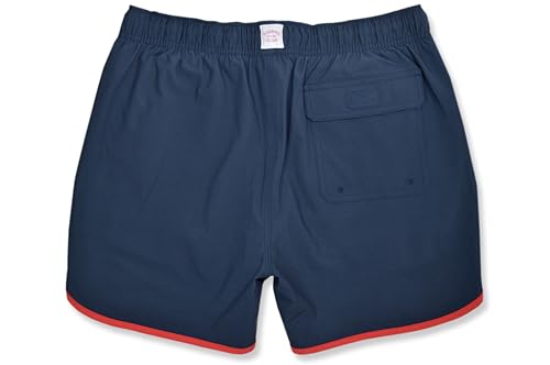Brooks Brothers Mens 5" Inseam Contrast Piping Embroidered Montauk Swim Trunks,2
