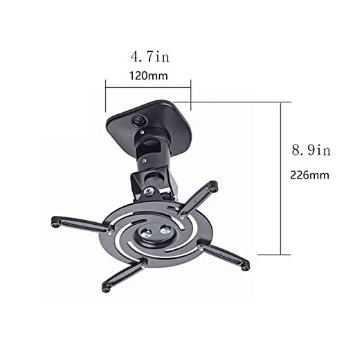 Soporte para proyector para montaje en pared o techo, resistente, ajustable, universal, 4.7 x 12.8 pulgadas miniatura 2