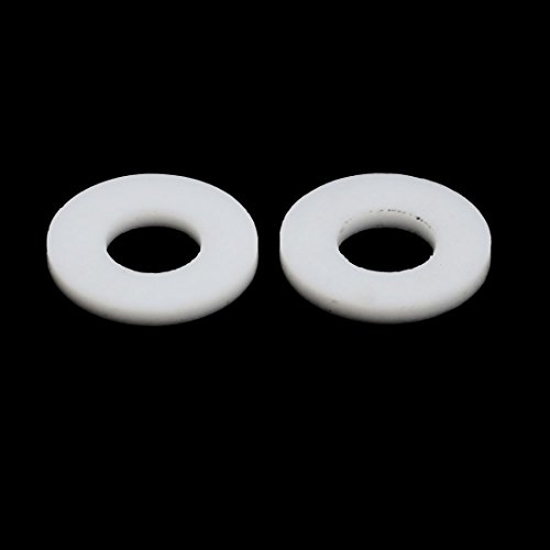 Sourcingmap 18mmx8mmx2mm PTFE Flat Washer Flange Gasket White 30pcs - Image 2