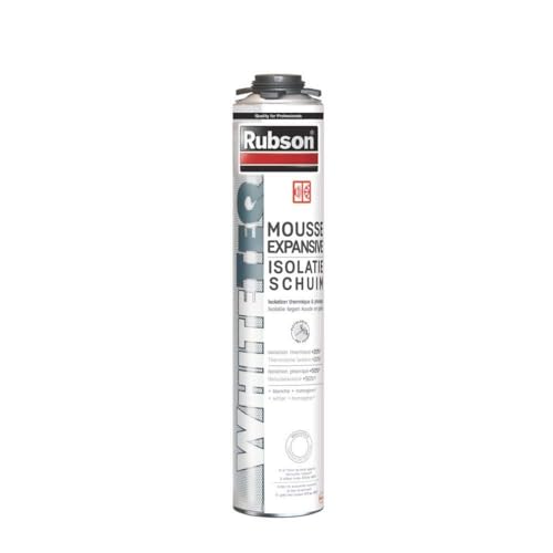 RUBSON WhiteTeq Mousse expansive pour isolation thermique et phonique- Mousse pistolable format 750 ml- coloris blanc