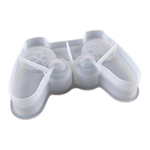 SDFR Moule à gâteau en silicone pour la cuisson - Grand moule à gâteau en forme de manette de jeu de 19,1 cm antiadhésif en silicone pour gâteau de Noël, jeu vidéo, fête d'anniversaire Cover