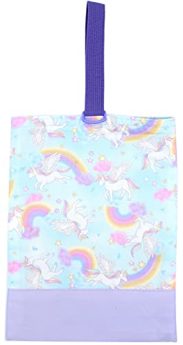 miwaki 上履き入れ シューズケース 靴袋 女の子 手提げ 小学校 幼稚園 保育園 日本製 手作り お名前タグ付き bag12 ゆめかわ ブルー