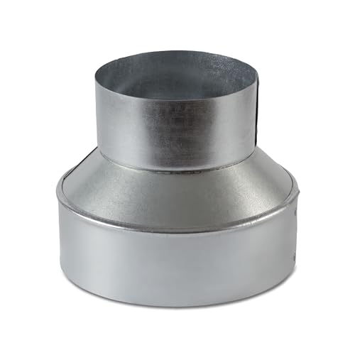 10 Inch to 7 Inch HVAC Duct Reducer & Increaser - Galvanized Sheet Metal Ducting Connector for Airflow, Heating, Cooling, & Air Ventilation System Extra Strength and Fittings