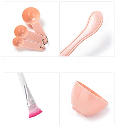 WOIWO DIY Beauty Mask Bowl Set Makeup Four-Piece Kit (pink) image 3