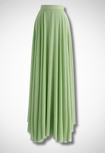 Image of Women's Full Length Georgette Long Skirt- Lehenga with 8 Meters Maxi Flare