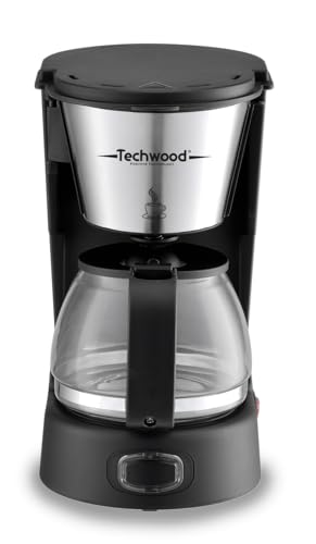 Techwood Cafetière électrique 6/8 tasses - Capacité 750 ml, Système Antigouttes, Niveau d'Eau...