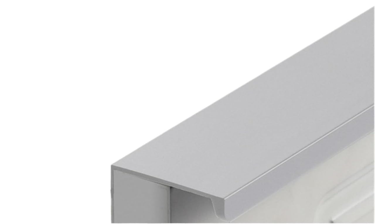 Sdhbcaxu One Color Concealed Handles, 250Mm Grey Hidden Right Angle Long Alloy Finger Cabinet Drawer Pulls