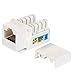 Cat6 Keystone Jack - [UL Listed] - Ethernet Wall Jack - Network Coupler - Cat5/5e/6 Compatible - 100-Pack