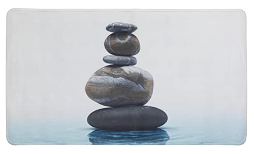 WENKO Wanneneinlage Meditation - Antirutsch-Badewannenmatte mit Saugnäpfen, Kunststoff (TPR), 40 x...