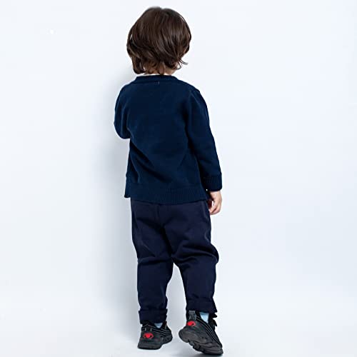 Image of Unisex Boys Girls Cardigans Sweater V-Neck Long Sleeve School Uniforms Button Knit Tops