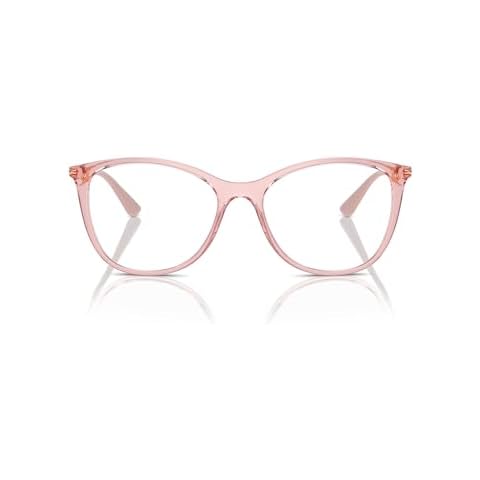 Vogue Eyewear Women's VO5562 Round Prescription Eyewear Frames, Transparent Pink/Demo Lens, 52 mm Cover
