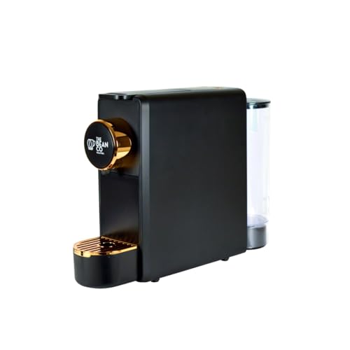 Image of THE BEAN CO Roasters Capsule Machine - 19 Bar Espresso Coffee Maker | Nespresso Compatible | Compact Coffee Machine for Home | Black