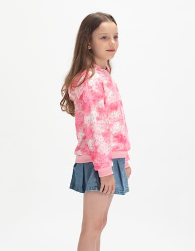 Image of WELAKEN Girls and Toddlers' Pullover Printed Hoodie Sweatshirt with Kangaroo Pocket