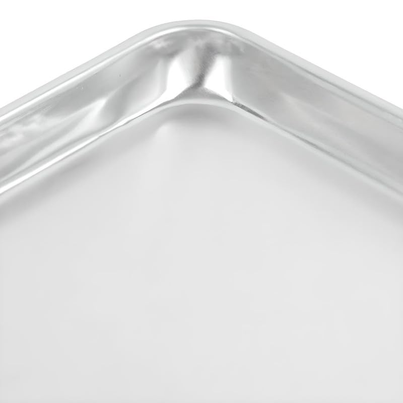 OCS Parts Pro Series Full Size 18" x 26" Aluminum Sheet Baking Pan | 19 Gauge Wire in Rim Aluminum Sheet Pan for Home or Commercial Kitchens